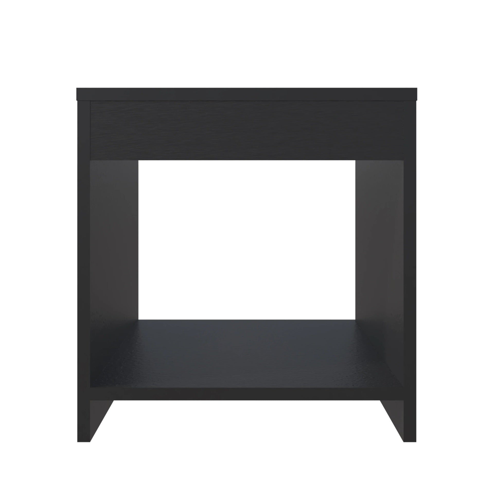 Wenge Nightstand with Open Storage