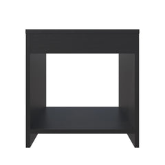 Wenge Nightstand with Open Storage