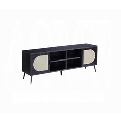 Black TV Stand with Metal Leg