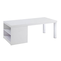 White High Gloss and Chrome Coffee Table