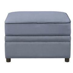 Grey Rectangle Storage Ottoman