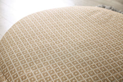 Transitional Style Upholstery Ottoman With Welt Trim Gold & Gray Finish