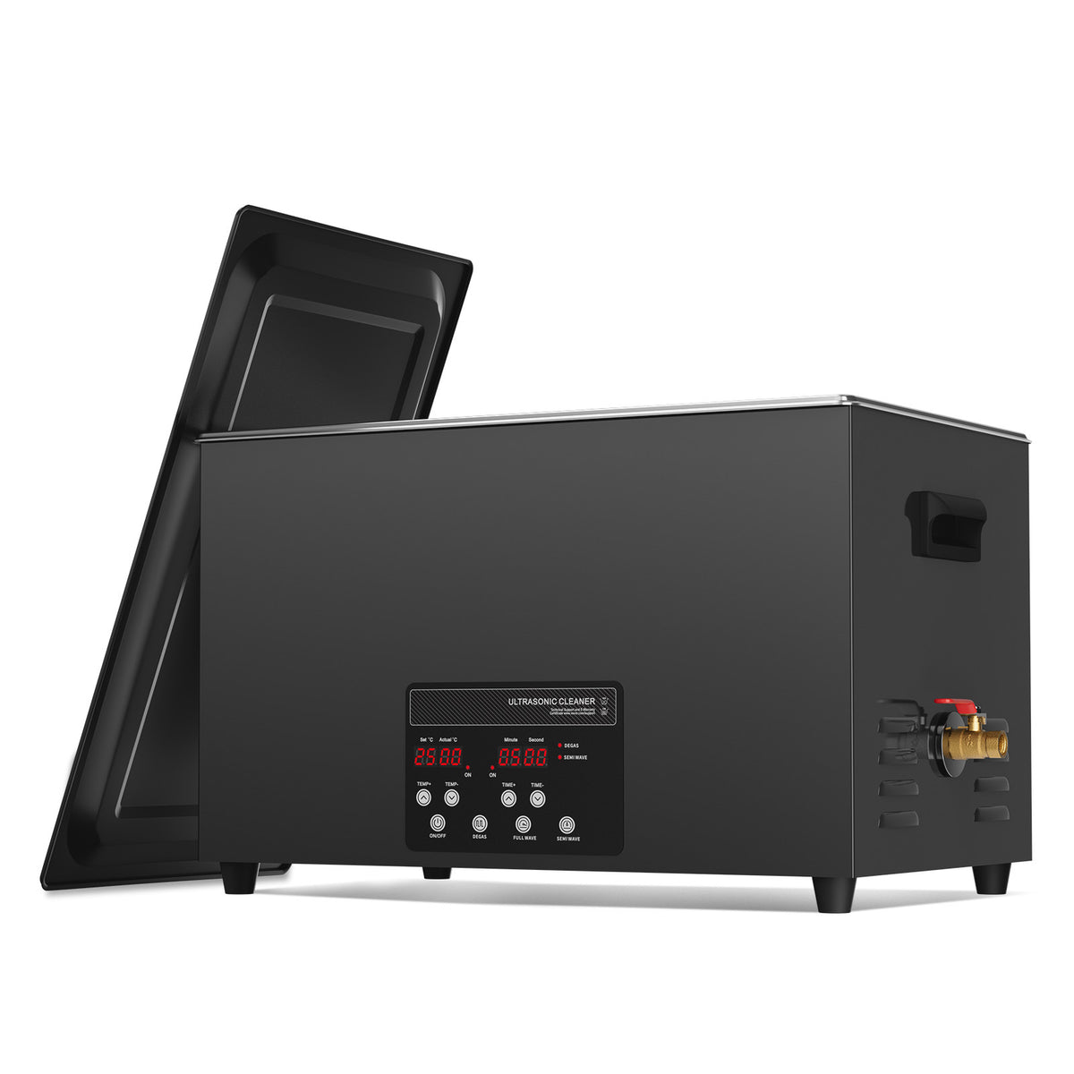 30L Sonic Cleaner, 600W Digital Ultrasonic Cleaning Machine with Upgraded Degassing and Gentle Mode, 40kHz Industrial Ultrasound Cleaner with Timer and Heater for Retainer Jewelry Tools