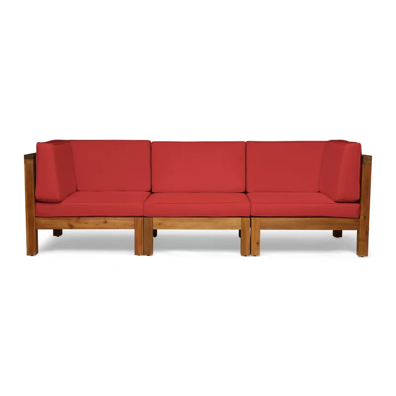 OANA - 3-PIECE SOFA SET, RED