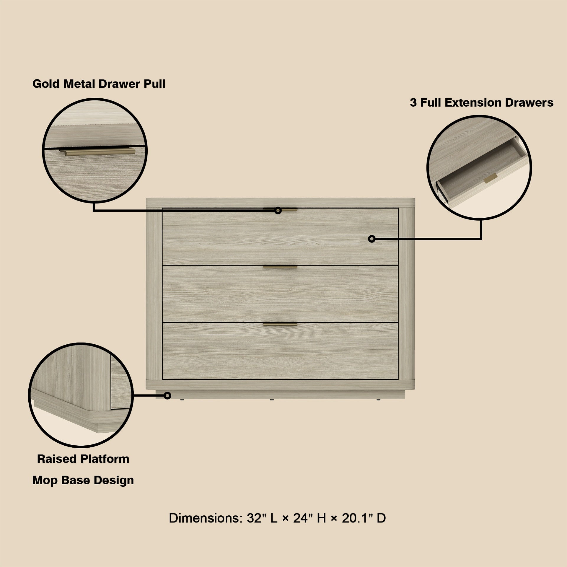 Nightstand in Natural