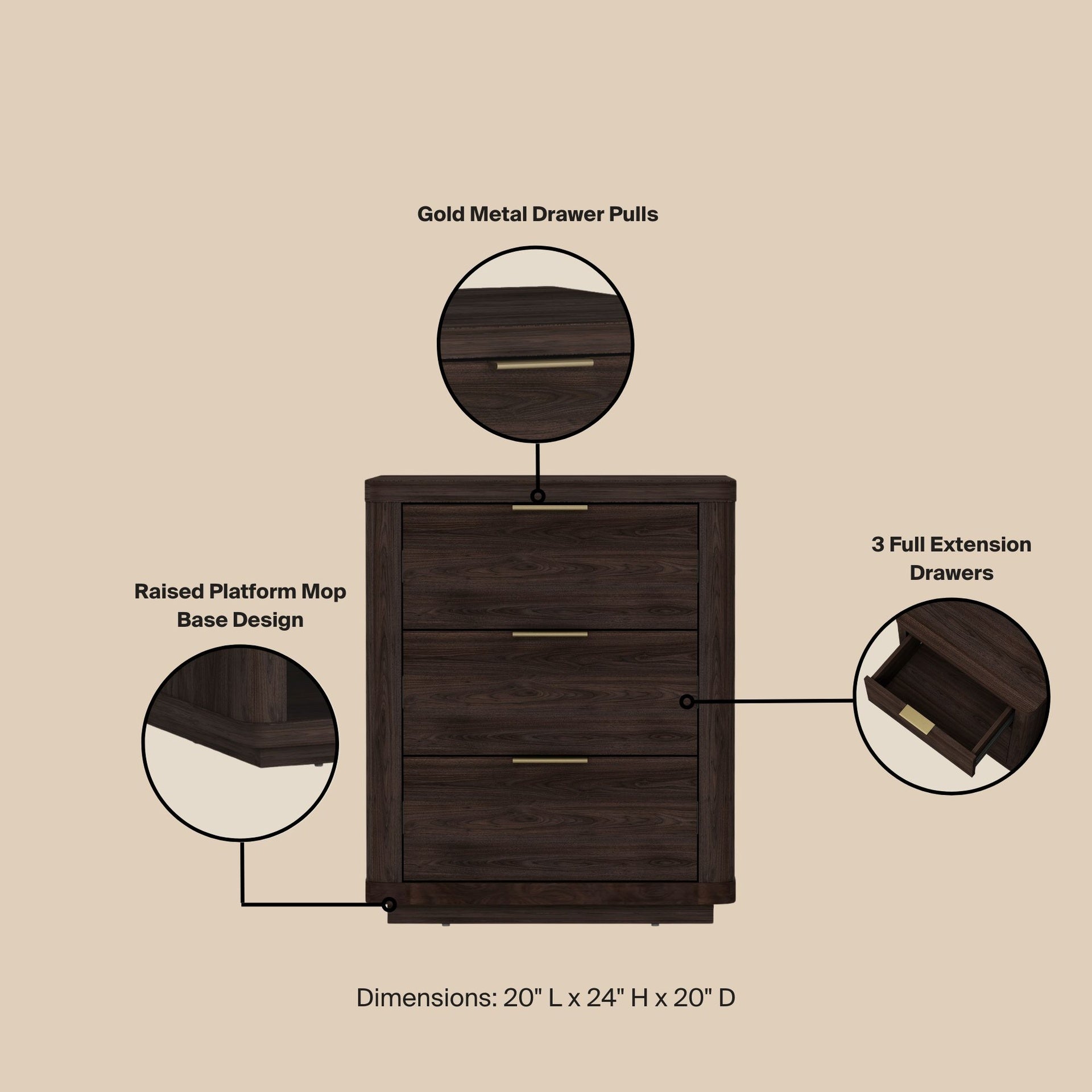 Nightstand in Brown