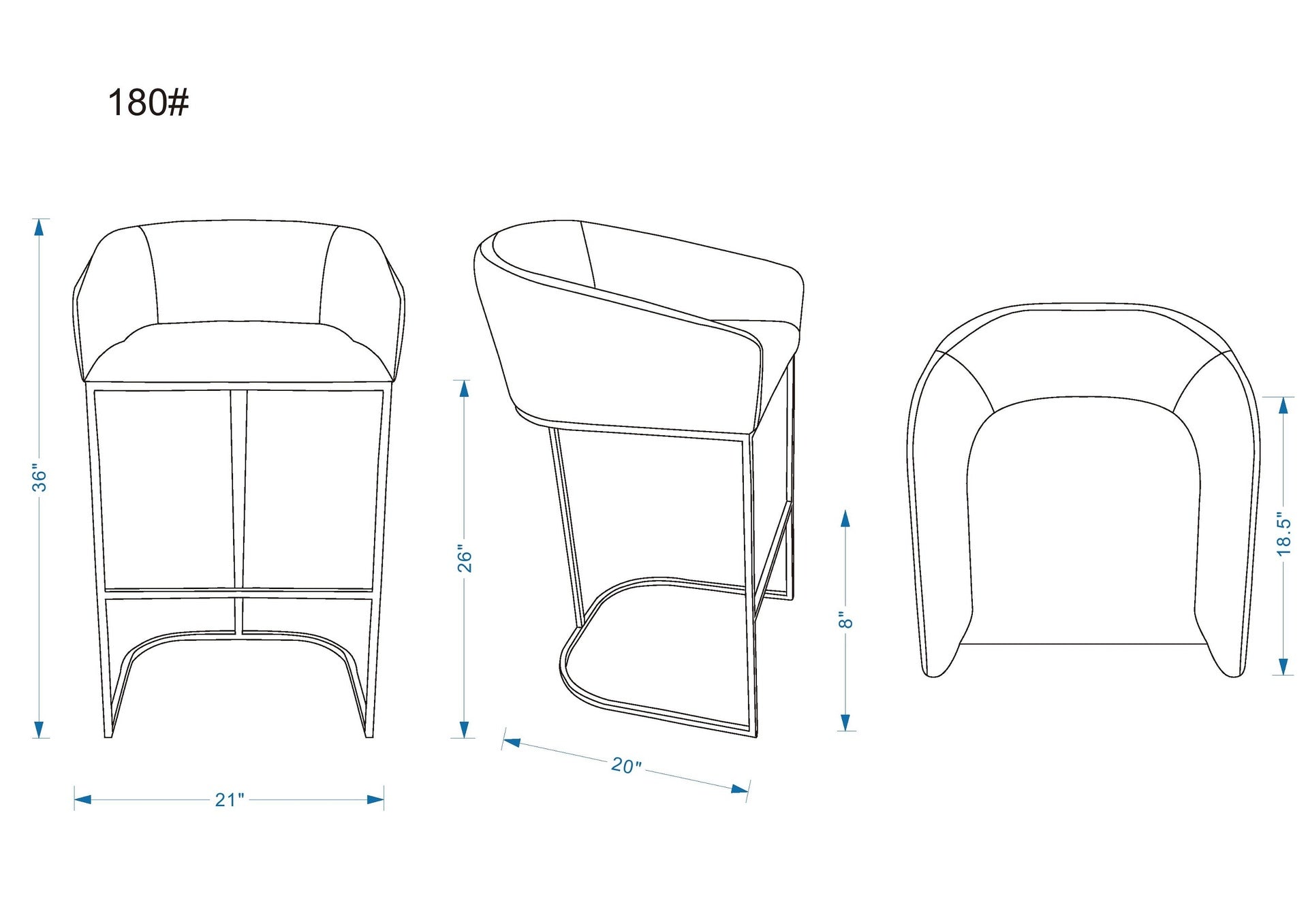 Counter Stool in Cream