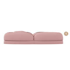 Upholstered  Human Dog Bed for Adults and Pets, Foldable Lazy Sofa Bed with 5 Adjustable Position, Includes 2 Soft Pillows for Bedroom, Living Room, Reading Corner(Pink)
