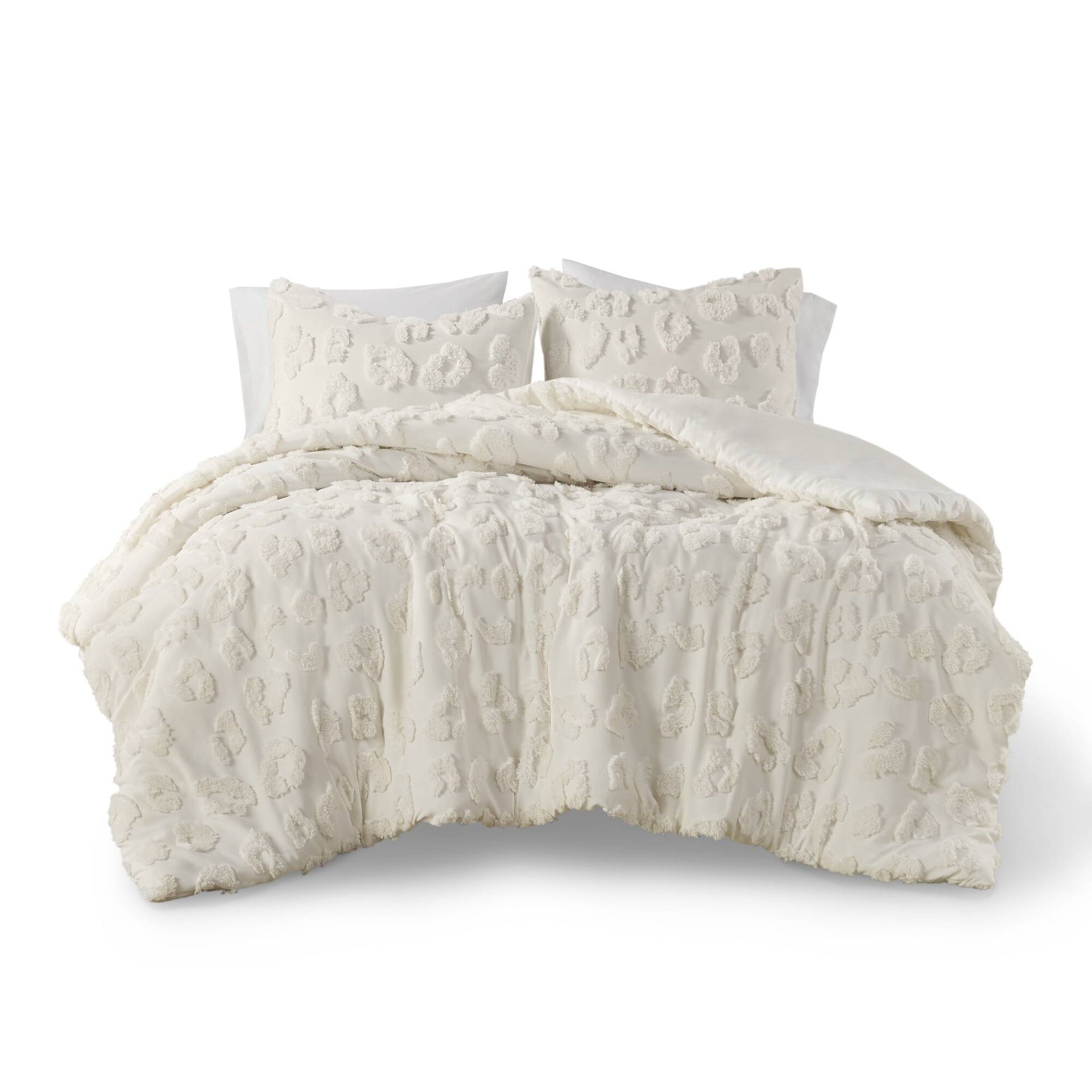 Animal Chenille Duvet Cover Set Full/Queen