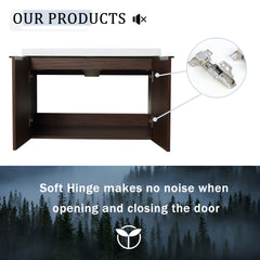 72 Inch Soft Close Doors Bathroom Vanity With Sink, A Small Storage Shelves, 30" and 12" Combination Cabinet,(KD-Packing)