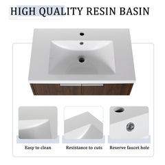 72 Inch Soft Close Doors Bathroom Vanity With Sink, A Small Storage Shelves, 30" and 12" Combination Cabinet,(KD-Packing)
