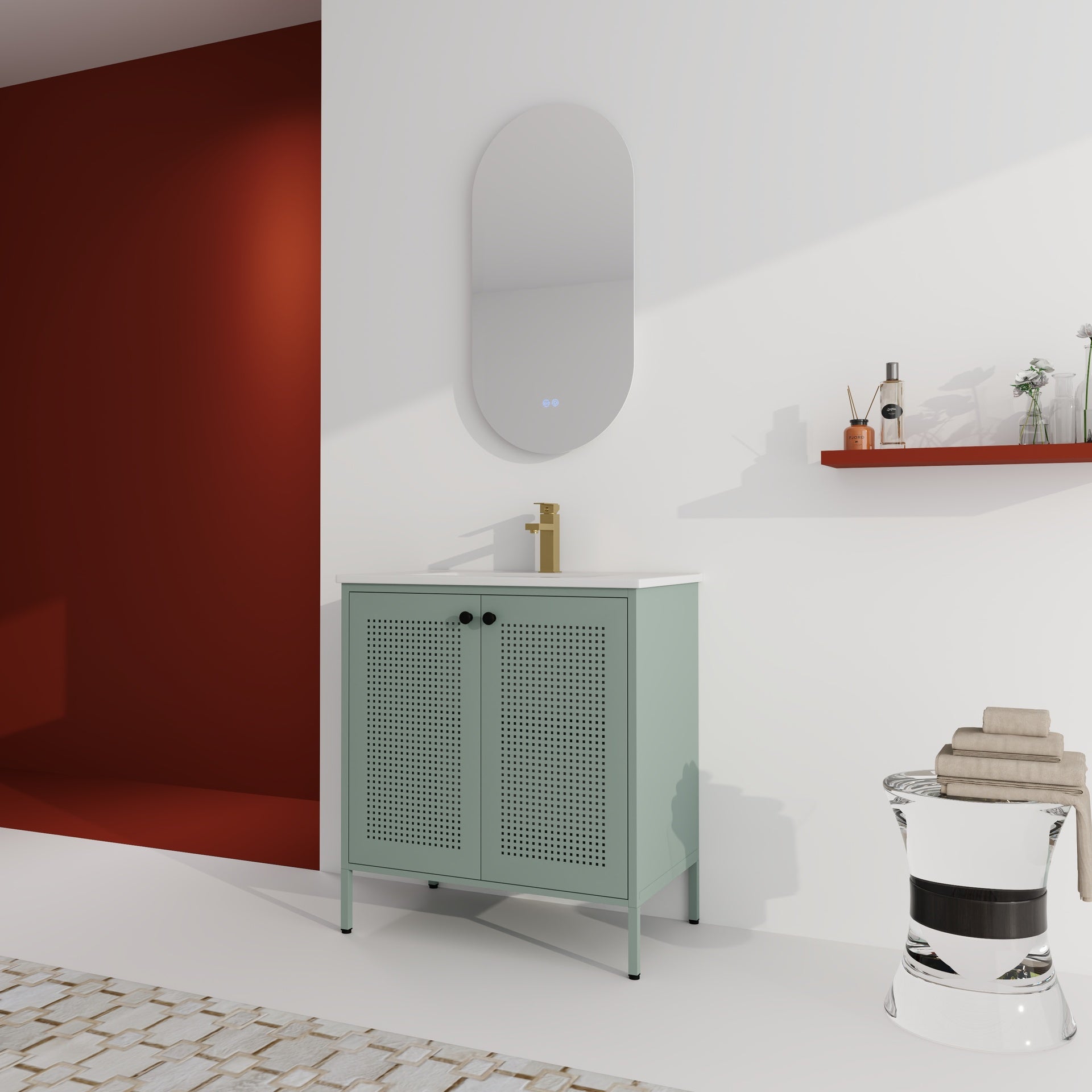 30 Inch Freestanding Bathroom Vanity With Ceramic SInk