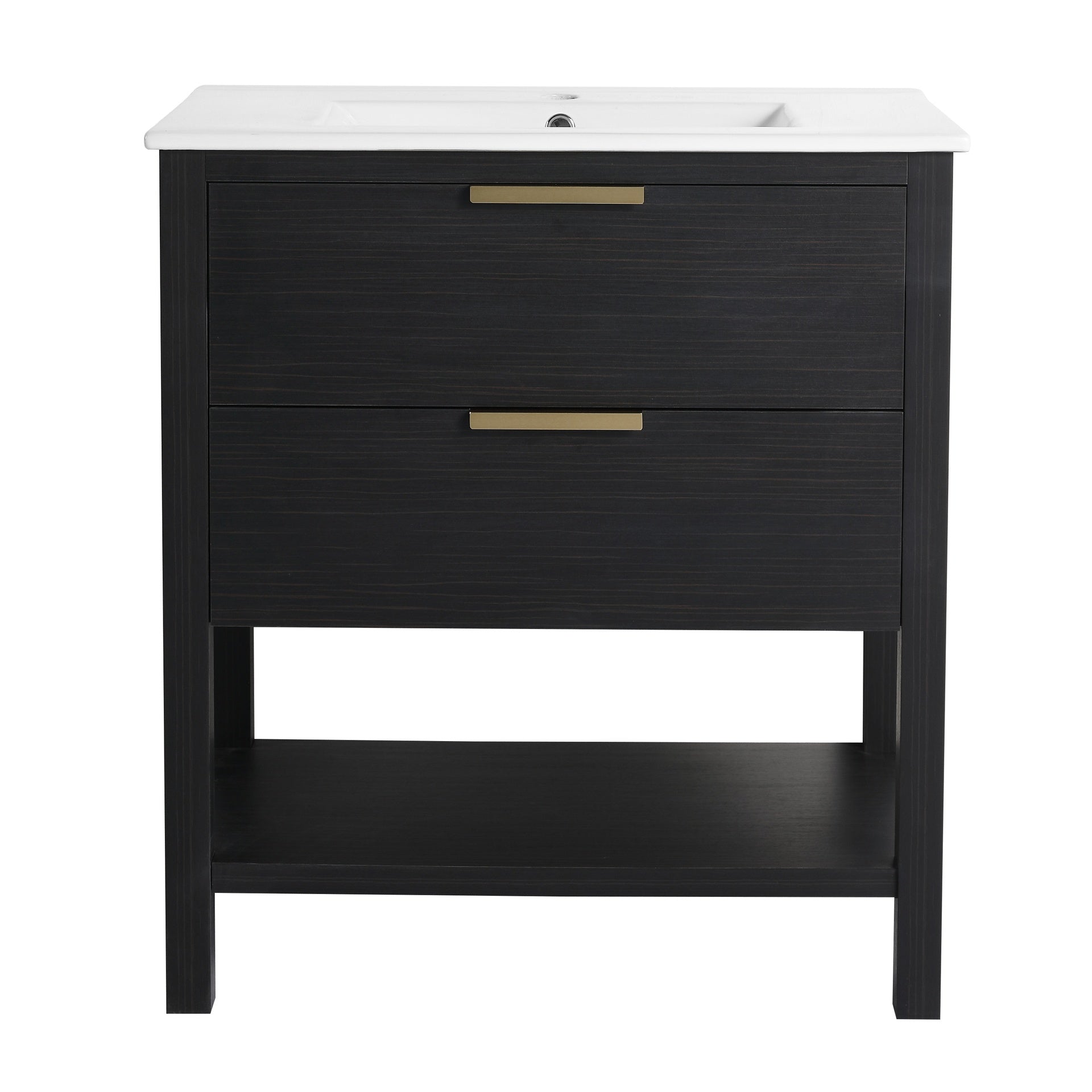 30 Inch Bathroom Vanity Plywood With 2 Drawers (Only Vanity ,without Basin)-BVB01030BCTG