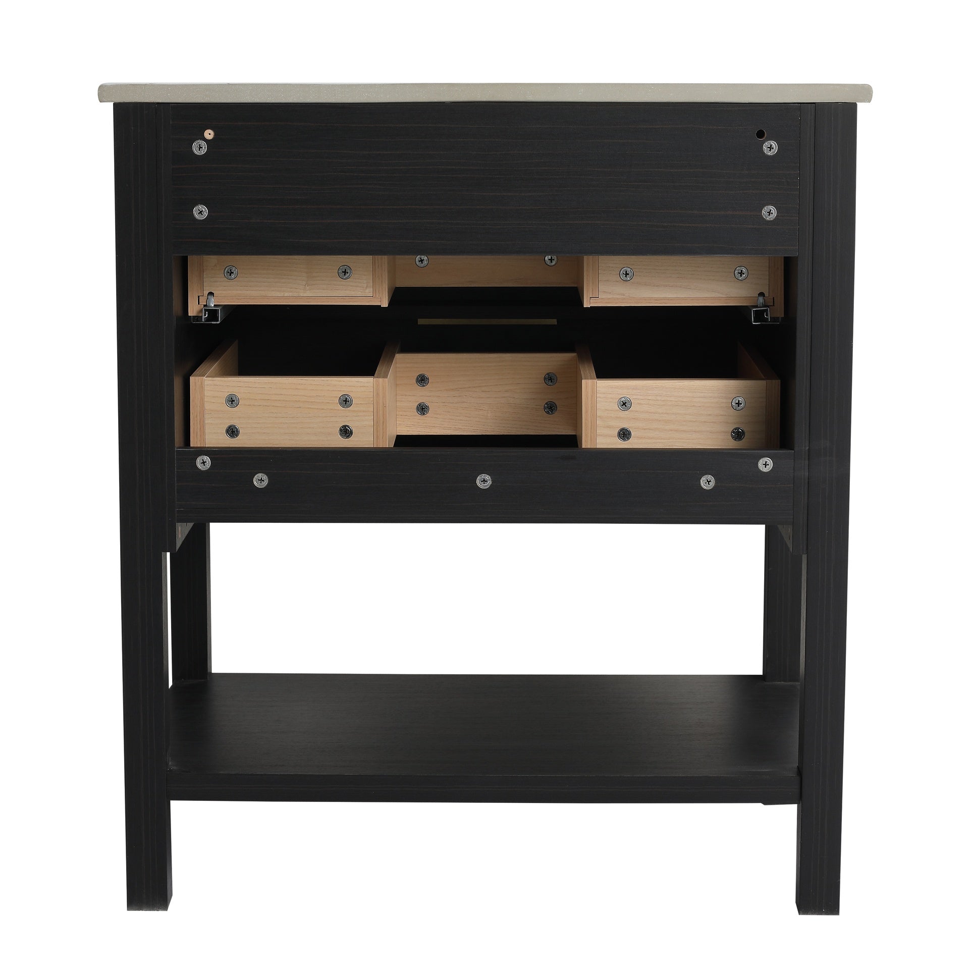 30 Inch Bathroom Vanity Plywood With 2 Drawers (Only Vanity ,without Basin)-BVB01030BCTG