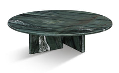 Green natural marble coffee table, living room table,natural stone, Ø35.4 h9.8 Inch/Ø90 h25 cm, genuine marble, real marble