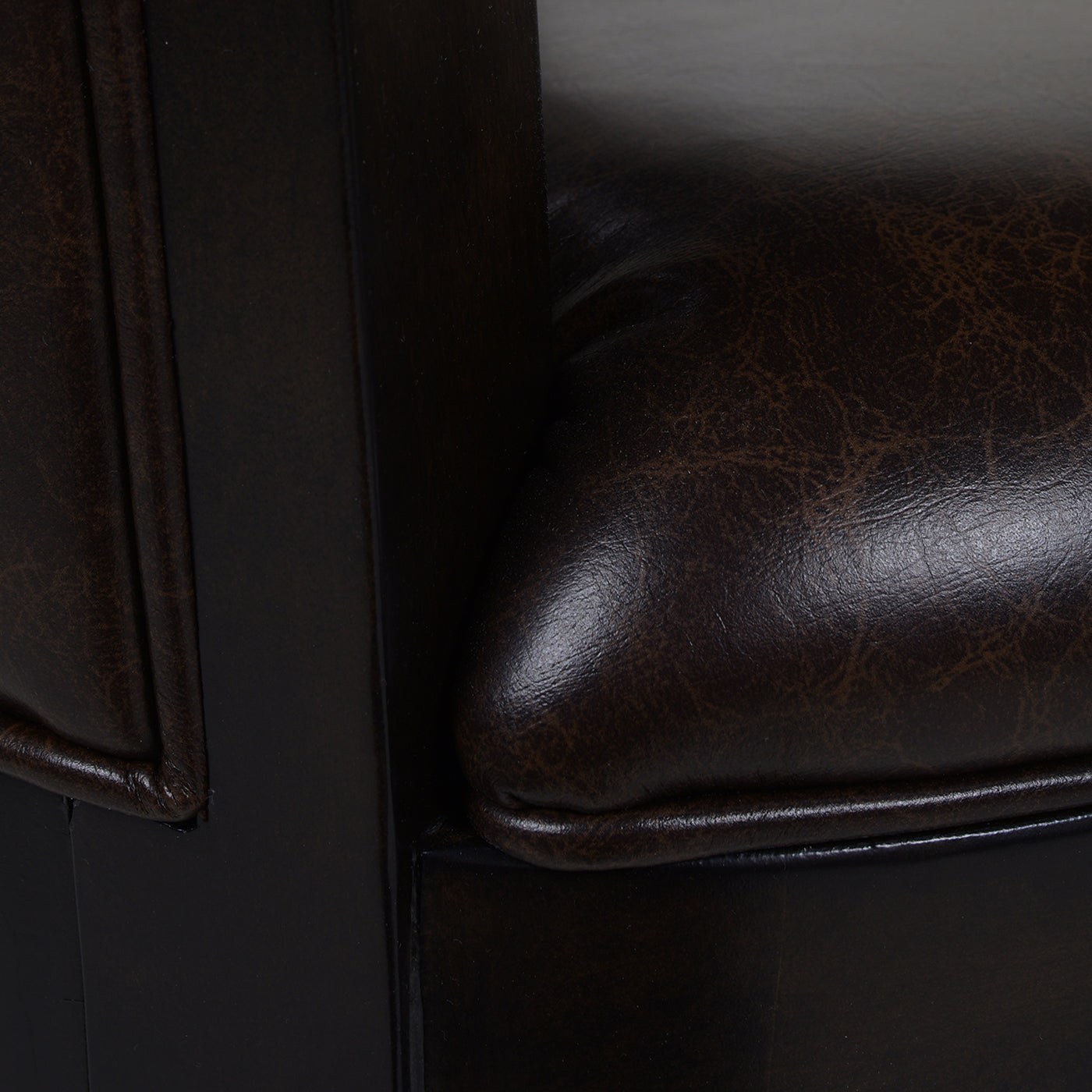 Williams 31" Swivel Bar Stool with Armrests, Vintage Brown Faux Leather