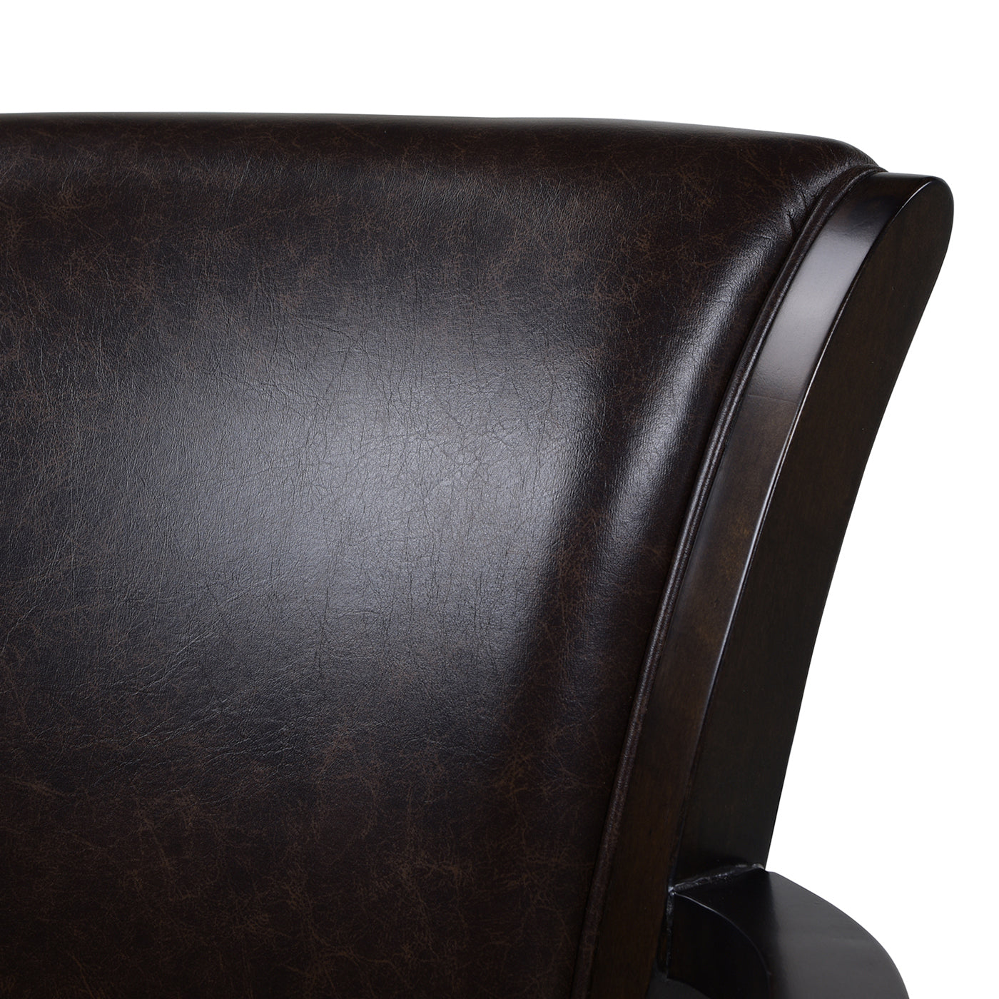 Williams 31" Swivel Bar Stool with Armrests, Vintage Brown Faux Leather