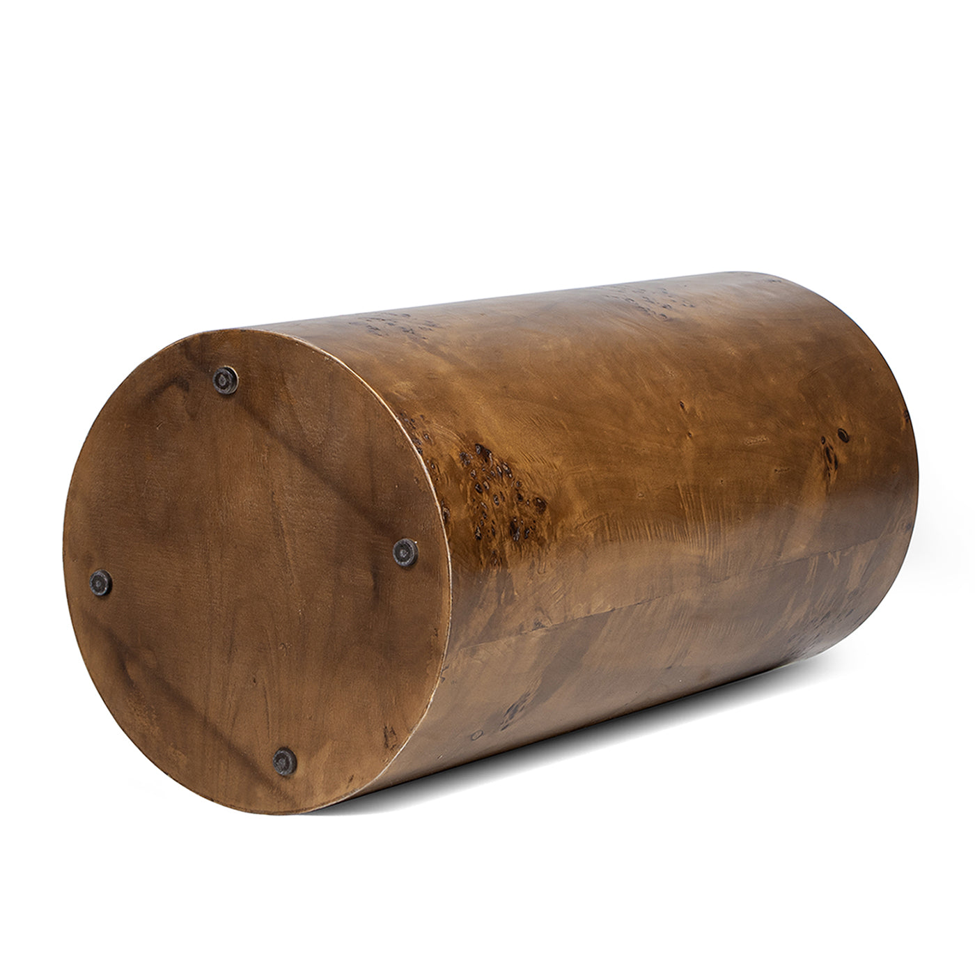 Nebula 29.5" Burl Accent Pillar Side Table, Medium Brown Walnut Burl Wood