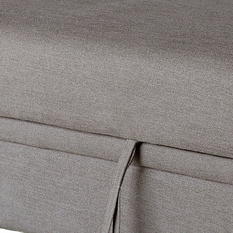 Nicolo 90.5"W Brown Flannel Fabric Sleeper Sectional with Left-Facing Storage Chaise