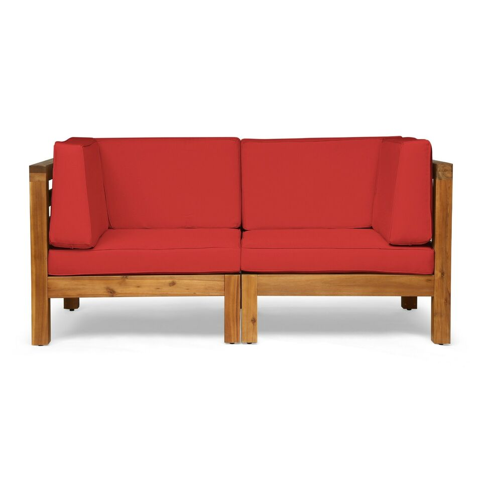 OANA 2-Piece LOVE SEAT SET, RED