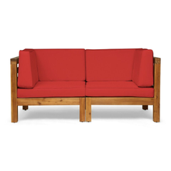 OANA 2-Piece LOVE SEAT SET, RED