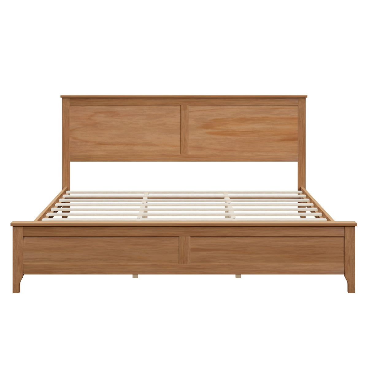 Modern Solid Wood King Size Platform Bed with Sturdy Wooden Slats Support,No Box Spring Needed, Seadrift(Old SKU:N701P300990N)