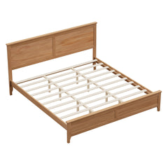 Modern Solid Wood King Size Platform Bed with Sturdy Wooden Slats Support,No Box Spring Needed, Seadrift(Old SKU:N701P300990N)
