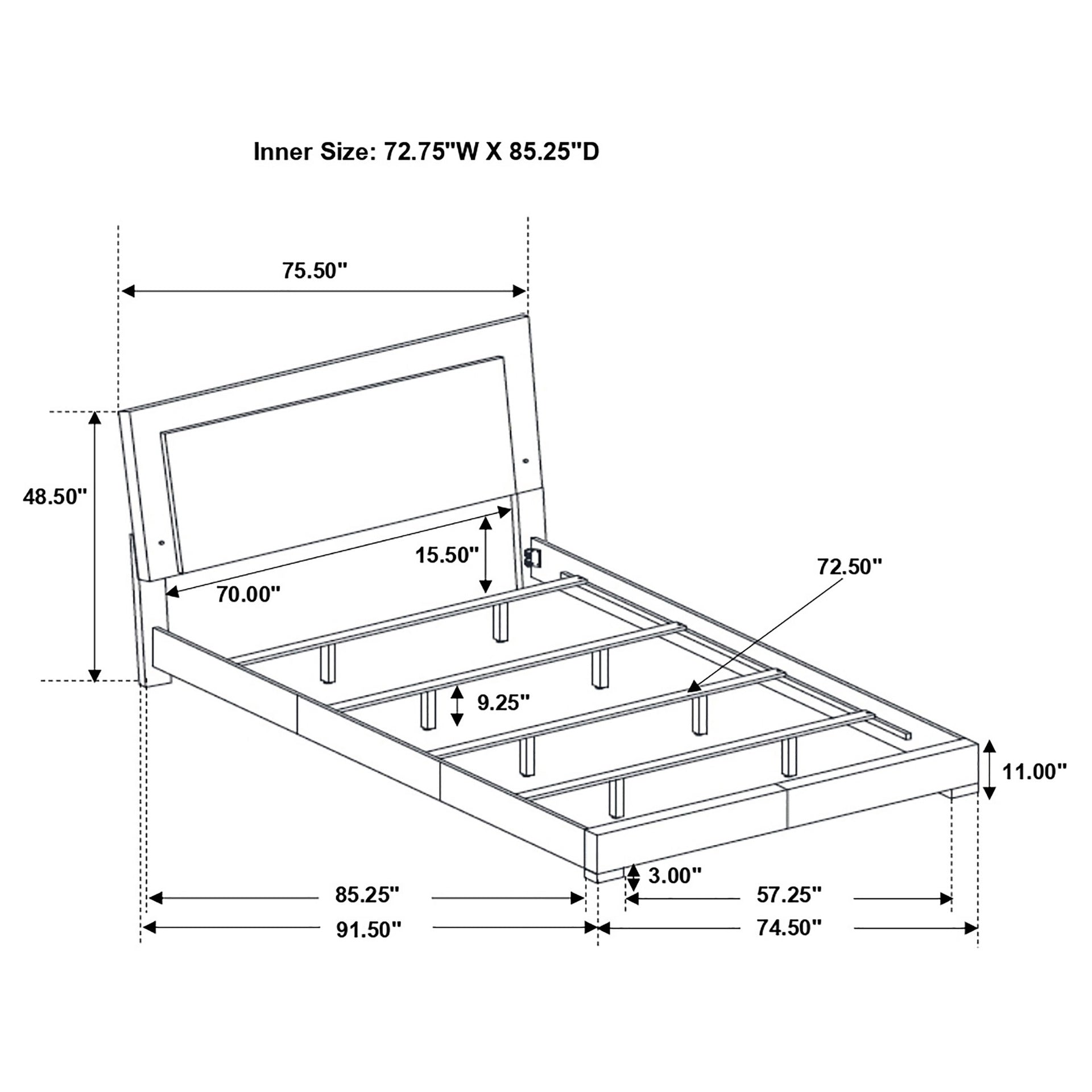 Strick & Bolton Nash Glossy White Panel Bed with LED Lights