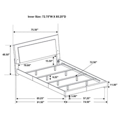 Strick & Bolton Nash Glossy White Panel Bed with LED Lights