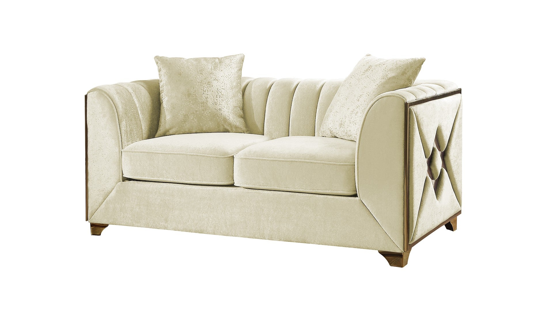 Velencia Modern Style Loveseat in Cream      same as G150109221  (NJ inventory)