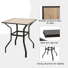 Outdoor Living 3 Pieces Patio Bar Set with Swivels Bar Stools and Top Table, Outdoor Bistro Set for Garden Balcony Backyard Deck, High Bar Chairs with Seat Cushion,Khaki