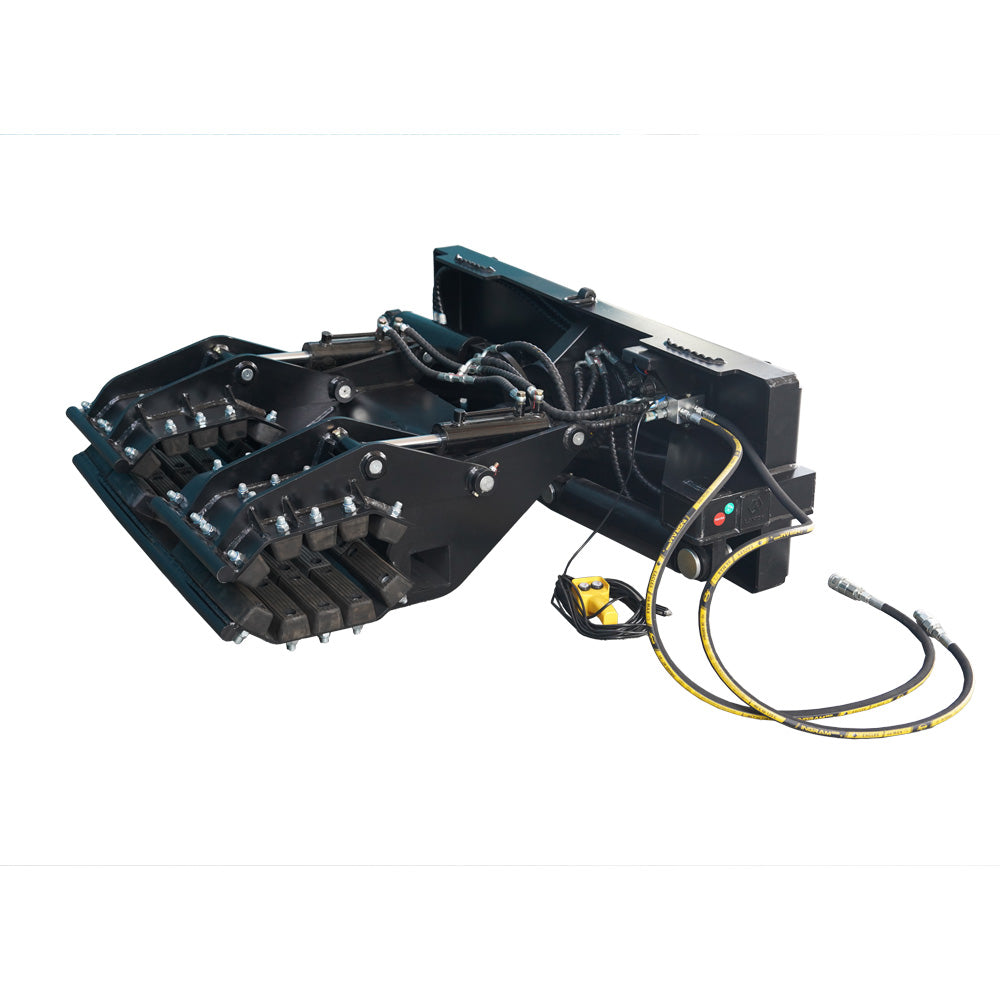 Skid Steer Heavy Duty Hydraulic Pole Setter Grapple Rock and Pole Pole Claw Attachment