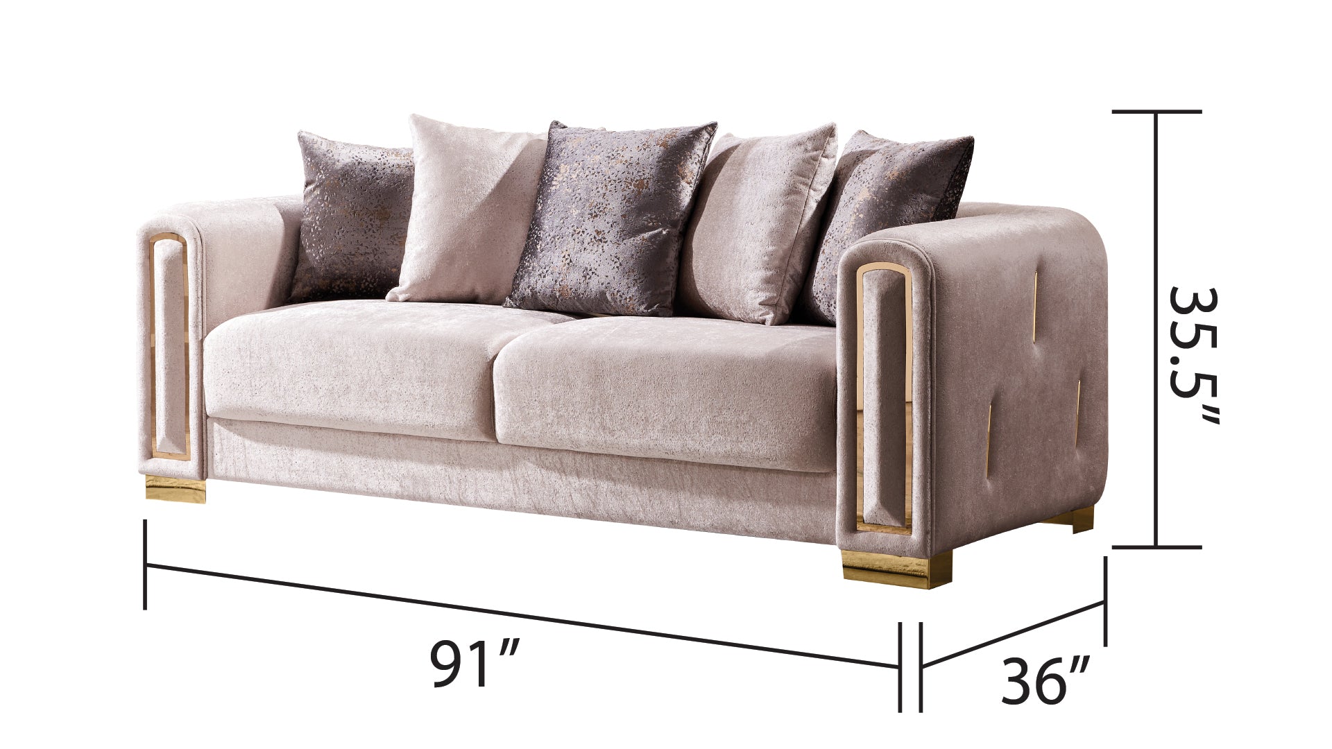Impreza Modern Style Sofa in Beige  same as B009141287 (CA inventory)