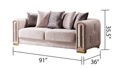 Impreza Modern Style Sofa in Beige  same as B009141287 (CA inventory)