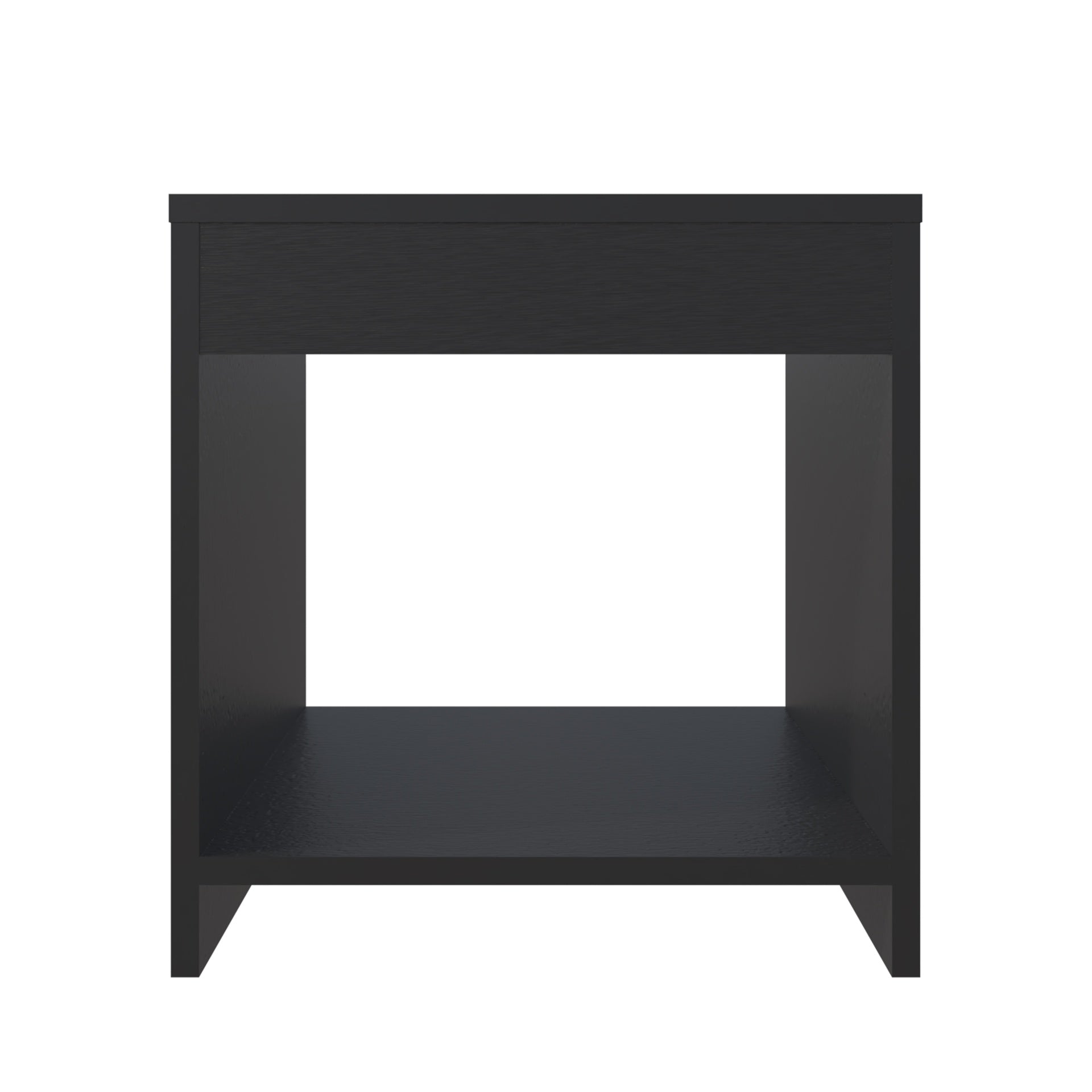 Anegam Nightstand with Open Storage, Black