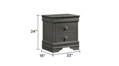 Blaze Upholstered Modern Style 5 Pc Twin Bedroom Set with LED Headboard Made with Wood in Metallic Gray(CA WAREHOUSE)