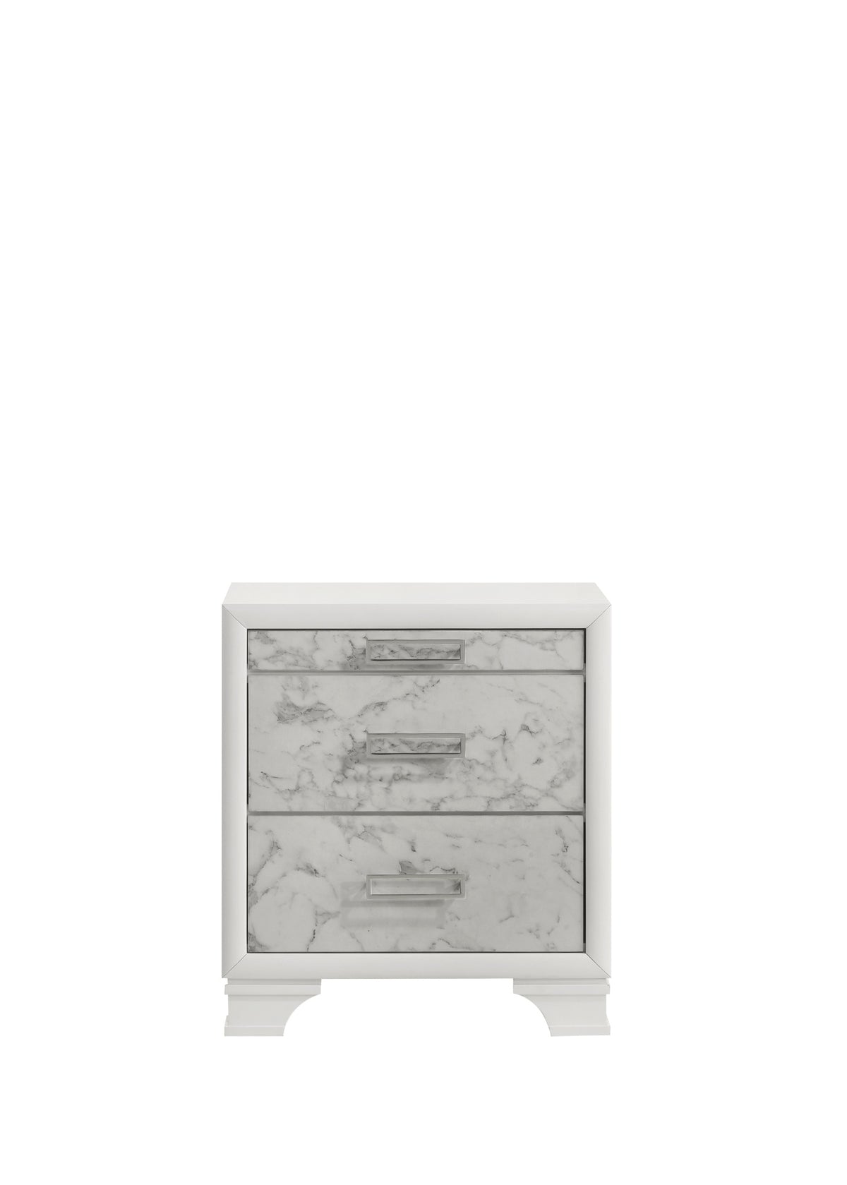 Soul Modern style Full 5PC bedroom set made with wood and Drawers in white