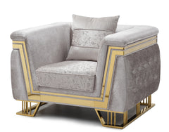 Rebecca G00195A-C Chair , Shiny Silver