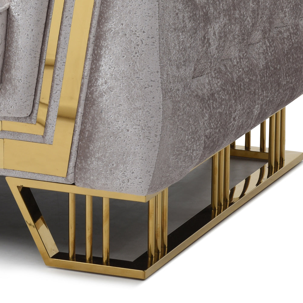 Rebecca G00195A-C Chair , Shiny Silver