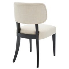 Wooden Dining Chairs Set of 2, Modern Fabric Upholstered Dining Room Chair Kitchen Chairs, Farmhouse Dinner Chair for Kitchen Dining Room