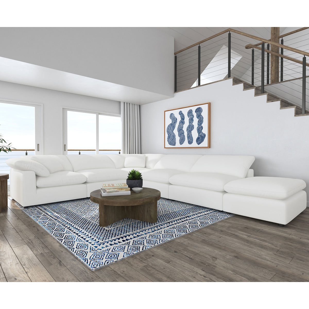 Segoura Ivory 6-piece Upholstered Modular Sectional