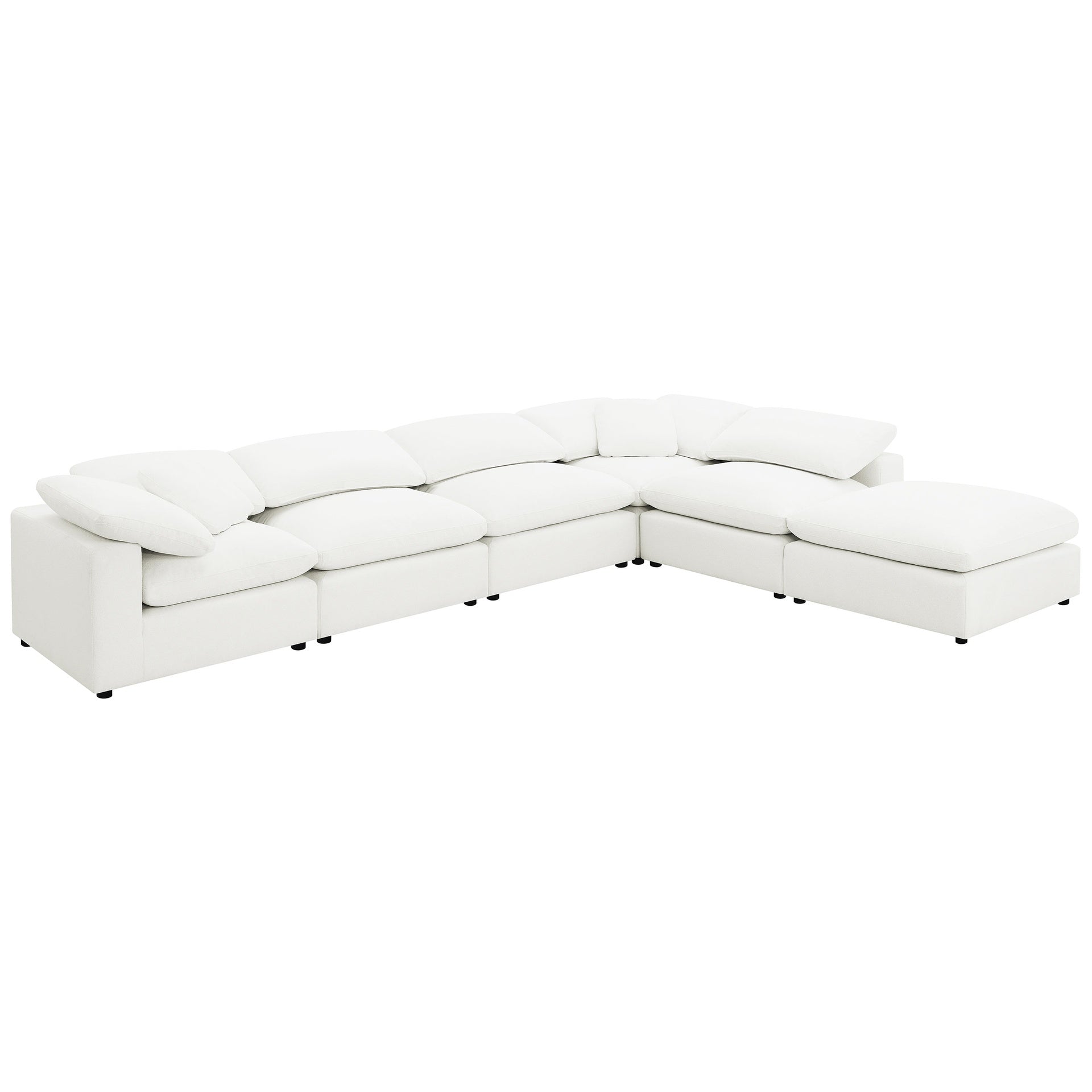 Segoura Ivory 6-piece Upholstered Modular Sectional