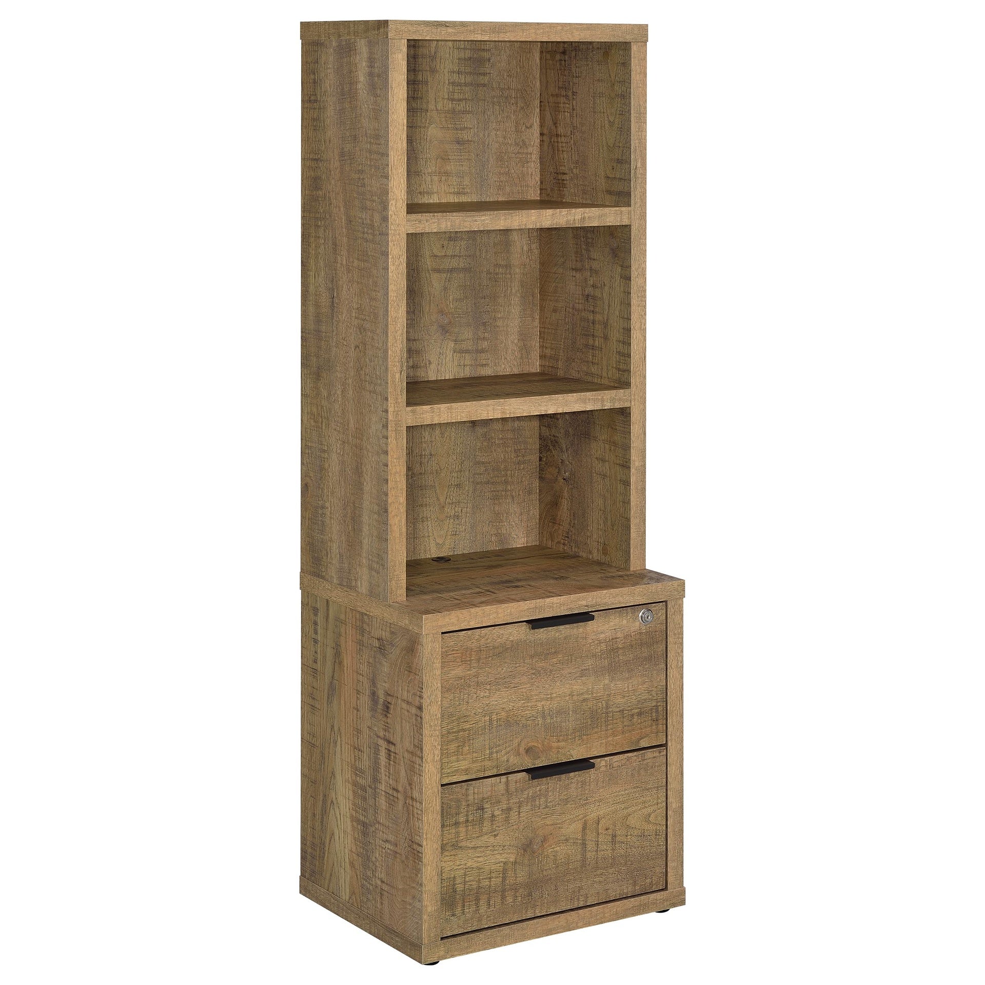 Geary Mango 3-piece Wall Unit Bookcase Set with USB