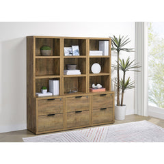 Geary Mango 3-piece Wall Unit Bookcase Set with USB