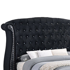 Tamsin Black Wingback California King Upholstered Bed