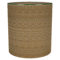 Burma Light Brown Round Side Table