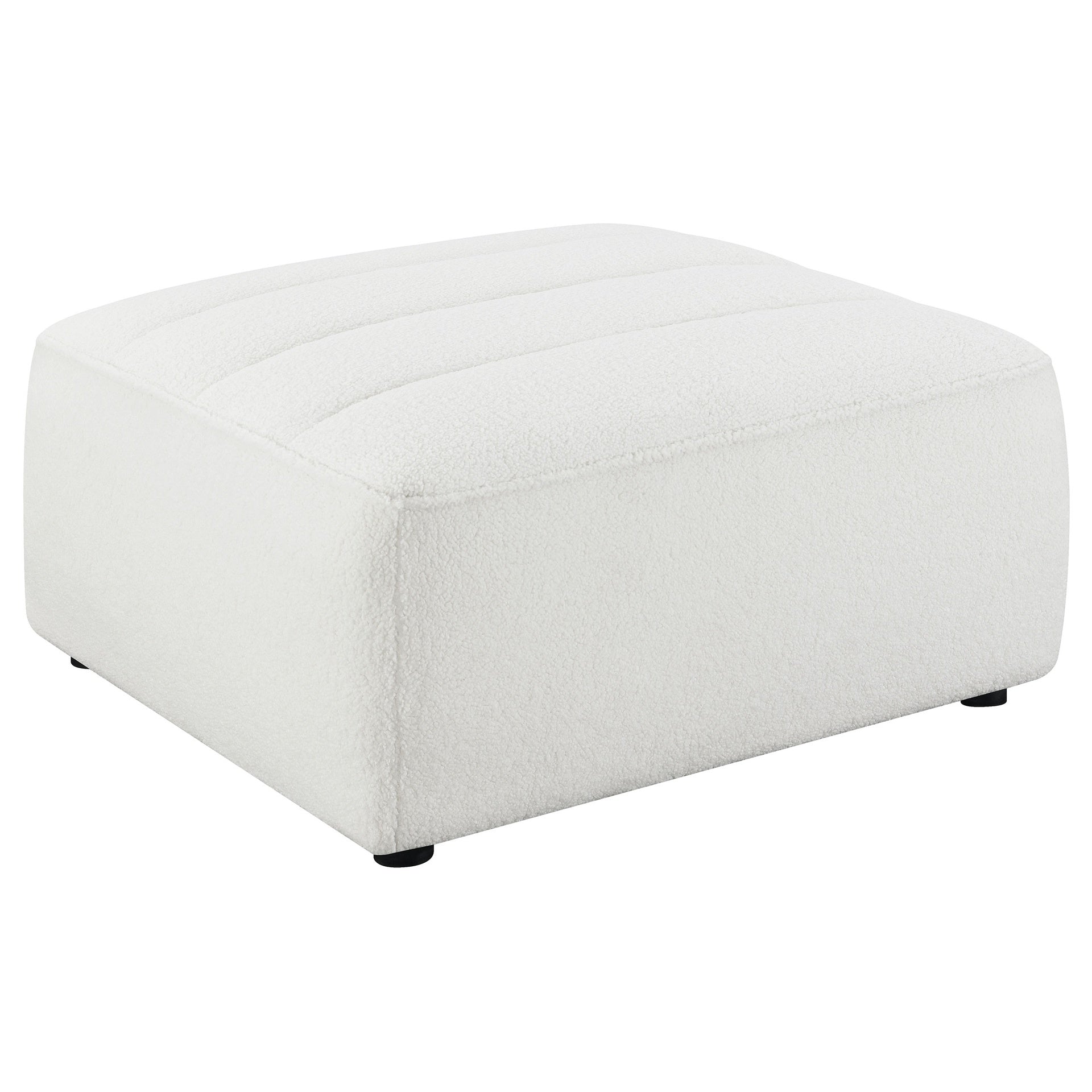 Sunny Natural Square Upholstered Ottoman