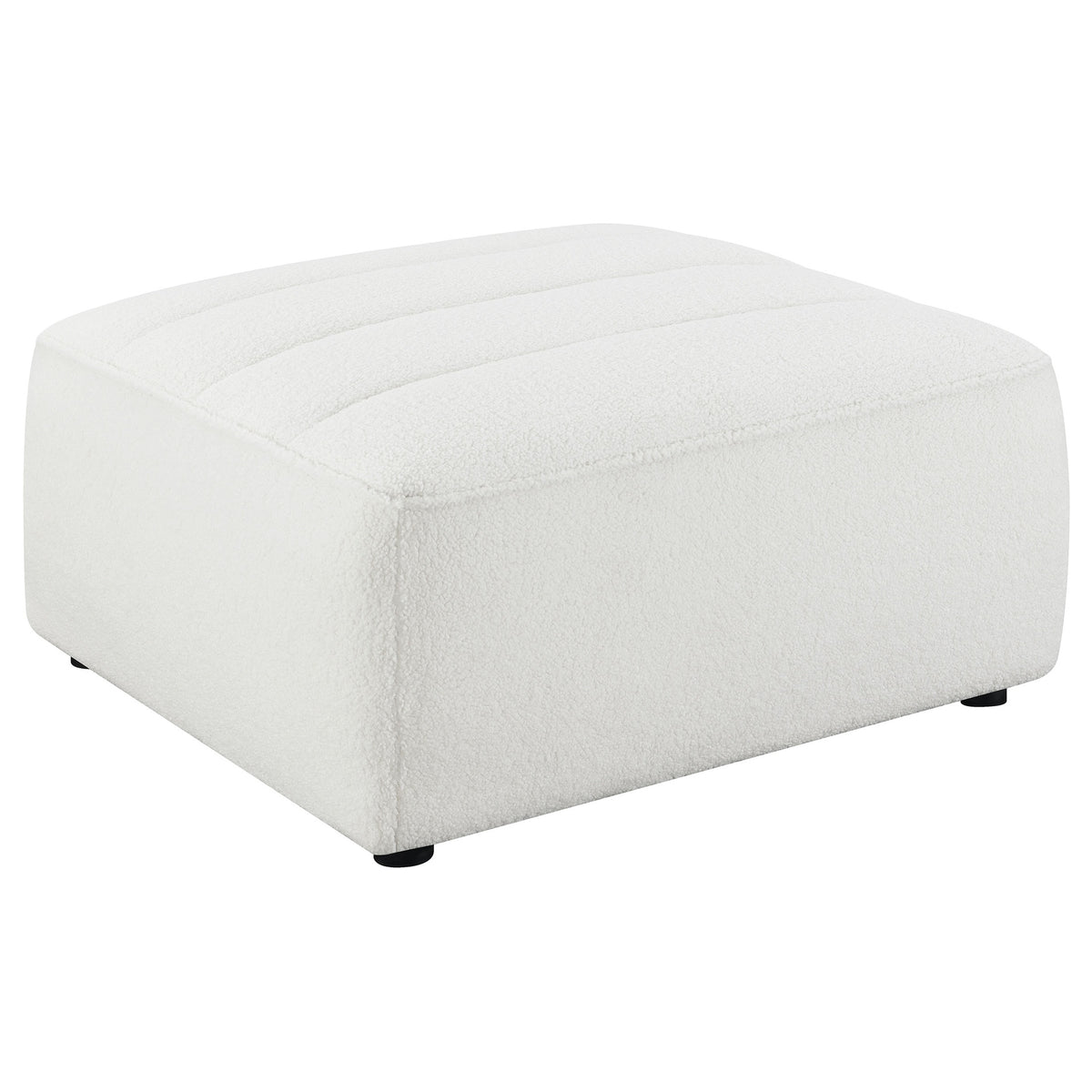 Sunny Natural Square Upholstered Ottoman