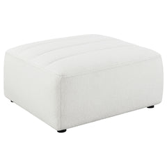 Sunny Natural Square Upholstered Ottoman