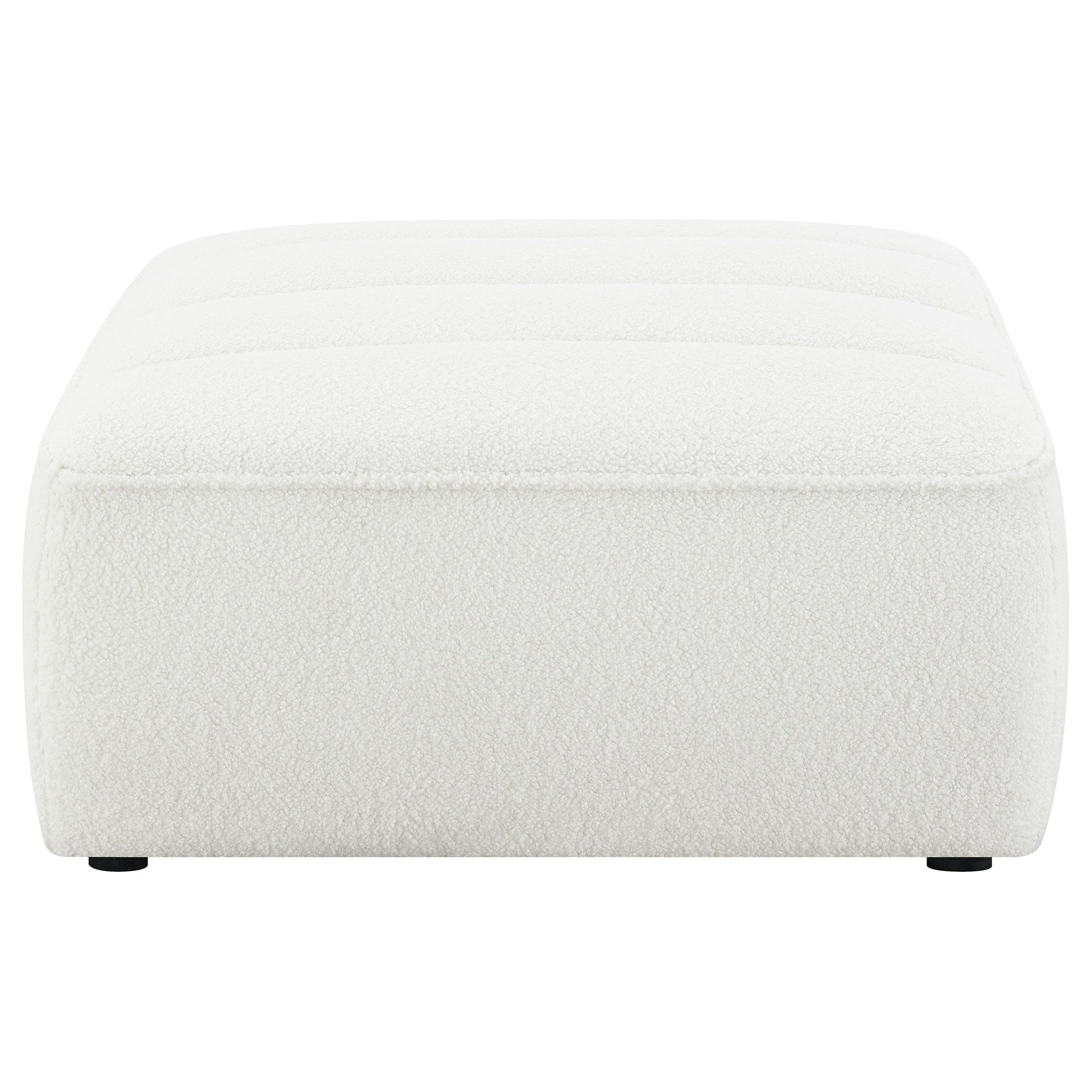 Sunny Natural Square Upholstered Ottoman